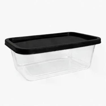 Imagem de Kit 6 Pote Retangular 1000ml Organizador Geladeira Cozinha Despensa Ar