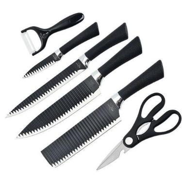 Imagem de Facas de Churrasco Inox em um Kit de 6 Peças Elegante - Melhor Preço