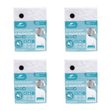 Imagem de Kit com 4 Capas Para Cama Casal - Não Faz Barulho - Fibrasca