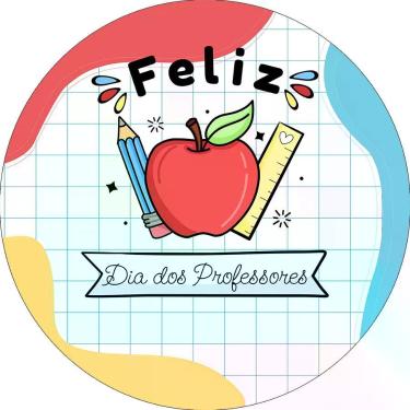 Imagem de Painel De Festa Redondo 1,50x1,50 - Feliz Dia dos Professores 038 - Vi