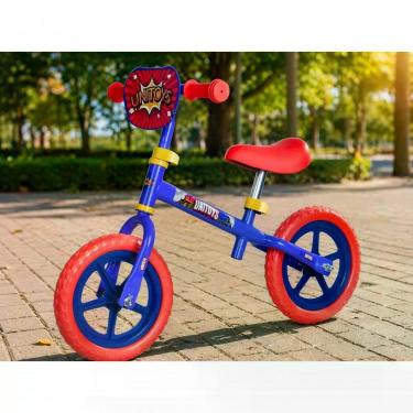 Imagem de Bicicleta de Equilíbrio Infantil sem Pedal Aro 12 Azul para Crianças a Partir de 1 Ano com Estrutura em Metal e Plástico
