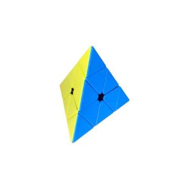 Imagem de Ludokubo Cubo Magico Piraminx Moyu Meilong Stickerless Demolidor, Preto