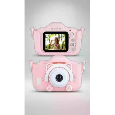 Imagem de Câmera Digital Infantil com Jogos e Vídeo 4K Rosa - Congratulations St