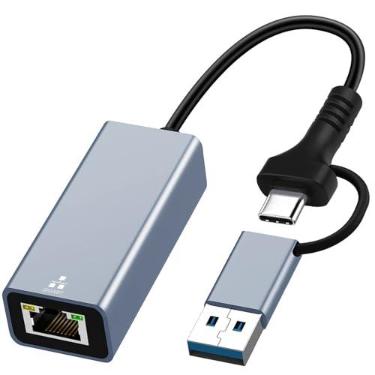 Imagem de Adaptador USB C para Ethernet, USB C para RJ45 Gigabit LAN 1000 Mbps rede | Adaptador USB 3.0 para Ethernet para laptops/tablets, compatível com Windows XP, Mac OS, Linux, Vista 7 8 10 11