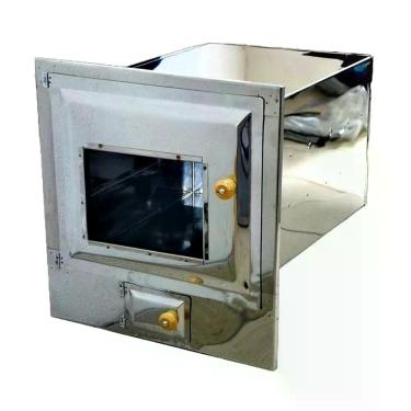 Imagem de Forno a Lenha Bancada Ouro Minas N04 com Cinzeiro Inox Frente Vidro para Fogão