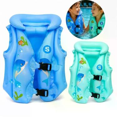 Imagem de Colete boia inflavel infantil ajustavel piscina praia lago flutuacao s