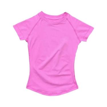 Imagem de Camiseta Esportiva Feminina Respirável E Elástica Com Gola Redonda E M