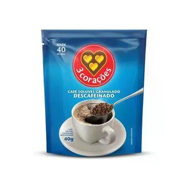 Imagem de Café Solúvel Granulado 3 Corações Decaf Refil 40g