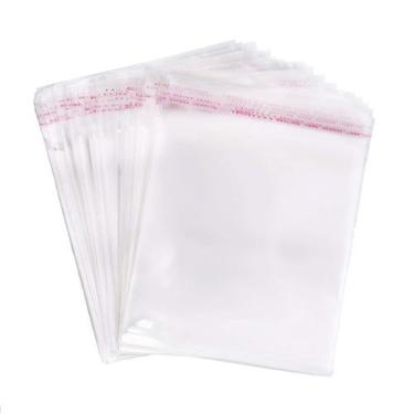 Imagem de Saco saquinho embalagem plástico adesivado transparente 20x30 +4 de ab