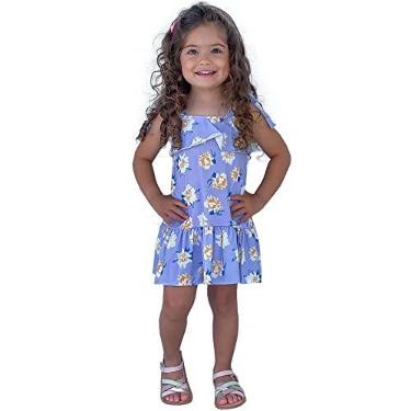 Imagem de Vestido Infantil Bebê Menina Sem Mangas em Malha Estampada Floral Rosa – Roupa Feminina Microfibra (BR, Idade, 3 Anos, Regular, Lilás)