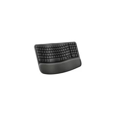 Imagem de Teclado sem fio Logitech ERGO K860 com Layout Dividido, Suporte para Descanso de Pulso, Conexão Bluetooth e USB, Windows e Mac - 920-009169