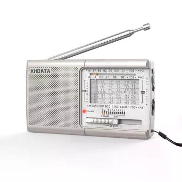 Imagem de Rádio portátil XHDATA D219 AM/FM com recepção potente, bege