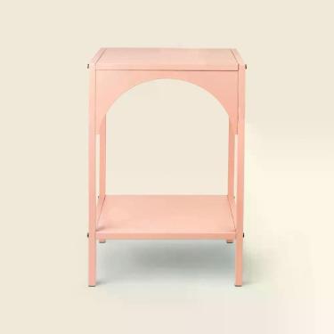 Imagem de Mesa Lateral Arcos Metal Rosa - Acasa