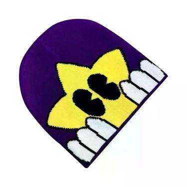 Imagem de Gorro De Lã Tricotado Estampado Y2K Unissex, Acessórios De Moda Hip Ho