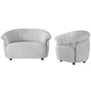 Imagem de Kit Namoradeira 2 Lugares E Poltrona Decorativa Orgânica Perseu M03 Li