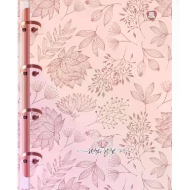 Imagem de Caderno Argolado Colegial Rosa Rose 160f Animativa