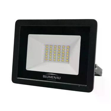 Imagem de Refletor Blumenau De Led Slim 30w Verde Preto Bivolt