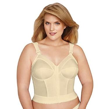 Imagem de Exquisite Form Sutiã longo 5107530 totalmente emagrecedor sem fio para costas e postura com fecho frontal, Bege, 36B