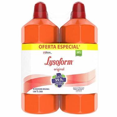 Imagem de Lysoform Original Desinfetante Líquido Limpeza Pesada, 4 Unidades de 1L