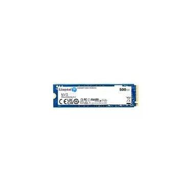 Imagem de SSD Kingston NV3, 500GB, M.2 2280, PCIe 4.0 x4, NVMe, Leitura: 5000 MB/s, Gravação: 3000 MB/s, Azul - SNV3S/500G