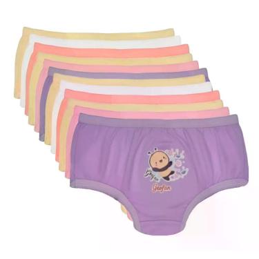 Imagem de Kit c/12 Calcinha Infantil Transfer Geofan, GG