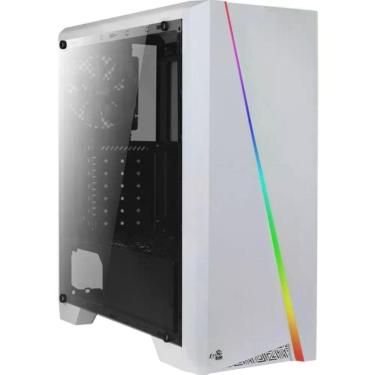 Imagem de Gabinete Gamer Cylon Mid Tower ATX Acrílico com RGB Lateral Branco Aerocool