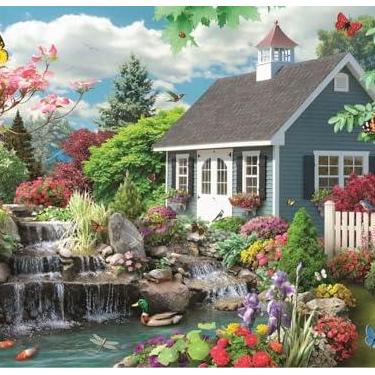 Imagem de Bits and Pieces - Quebra-cabeça de 3000 peças para adultos 81 cm x 114 cm - Paisagem dos sonhos - 3000 peças quebra-cabeça de cena de primavera do artista Alan Giana