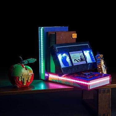Imagem de LocoLee Kit de luz LED para Lego Disney Villain Icons 43227, acessórios de conjunto de iluminação DIY compatíveis com Lego 43227 para fãs, decoração criativa Lego Light (apenas luzes, sem modelos)