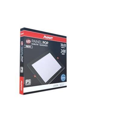 Imagem de Painel Led Luminária Plafon de Embutir 30cm, 24w, 6500k-Luz branca, bivolt, Avant