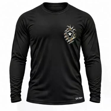 Imagem de Camisa Uv +50 Botafogo Torcedor Coração Alvinegro cor:PretoTamanho:GG 