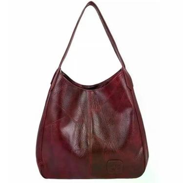 Imagem de Bolsa Feminina Ombro Couro Viagem Trabalho Passeio Linda - Alwy, Verme