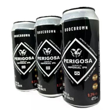 Imagem de Kit 3 Cervejas Perigosa Imperial Ipa 473ml Pale Ale 9,2% - Bodebrown