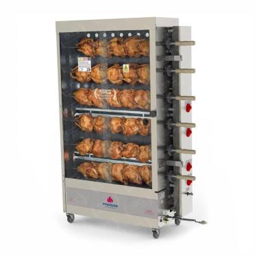 Imagem de Assador Frango Forno Rotativo Tubular 6 Espetos Garfo Pr-634 Bivolt -