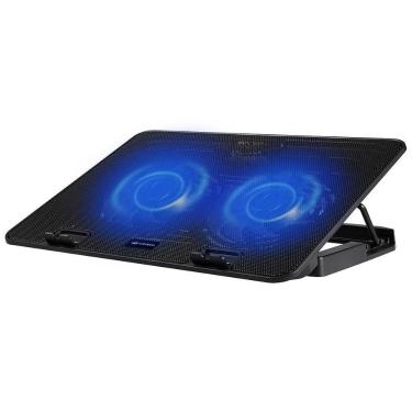 Imagem de Suporte para Notebook C3 Tech - até 15.6 - com LED - 5 Níveis de Altura - 2 Portas USB - NBC-50BK