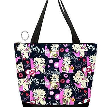 Imagem de Betty Boop Bolsa de compras de lona com bolsa de moedas (multi), Multicolorido., 16.5 x 14 4 inches (handle drop 11 inches)
