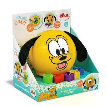 Imagem de Brinquedo Encaixe Formas 6 peças Pluto p/ Crianças a Partir de 12 mese