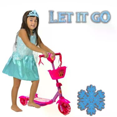 Imagem de Kit Patinete Rosa de Cestinha DM Toys E Presente Fantasia