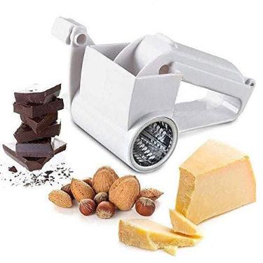 Imagem de Ralador De Queijo Manual | Ralador manual para queijos, em plástico branco com lâmina de aço inox