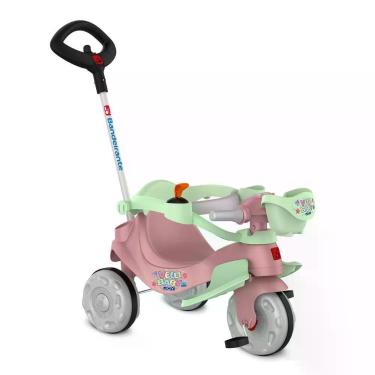 Imagem de Triciclo Velobaby Joy com Passeio e Pedal e Cercado Removível Rosa Joy