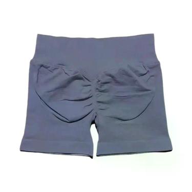 Imagem de Shorts De Yoga E Corrida Femininos De Cintura Alta Sem Costura, Elásti
