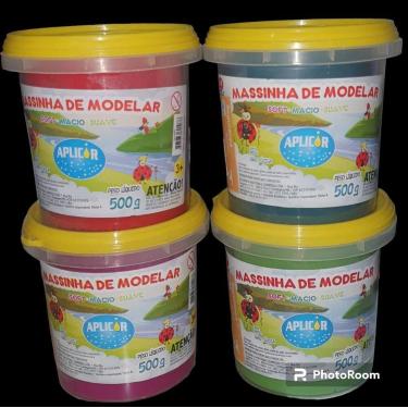 Imagem de Massinha de Modelar Aplicor no Pote- 500g, Verde