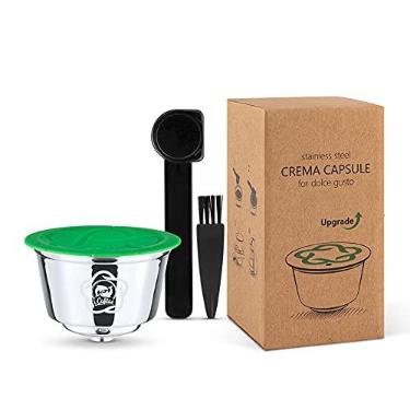 Imagem de i Cafilas Cápsulas de café recarregáveis de aço inoxidável, cápsulas de café reutilizáveis, cápsulas de café de metal permanente (cápsula prateada)