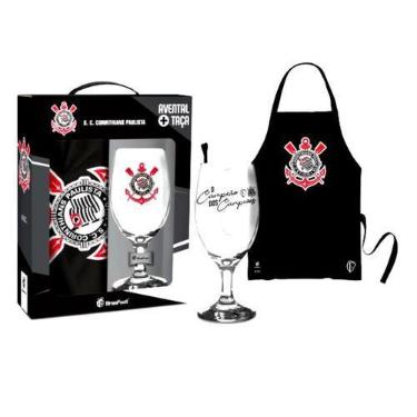 Imagem de Kit churrasqueiro taca + avental - corinthians oficial licenciado - BR