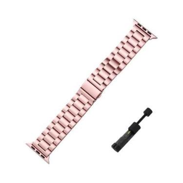 Imagem de Pulseira De Aço Inoxidável Para Apple Watch 45mm 49mm 41mm 40mm 44mm B