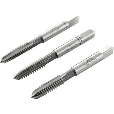 Imagem de Macho Manual de Aço Rápido 1/4'' Bsw Jogo com 3 peças Vonder Plus