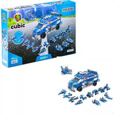 Imagem de Brinquedo De Encaixe Cubic 25 Em 1 Polícia 569 Peças 24 Diferentes Tip