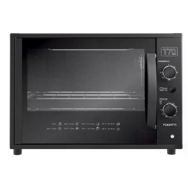 Imagem de Forno Elétrico de Bancada Fogatti 10054754 -1 70L 1750W com Grill e Luz Interna Preto 110V