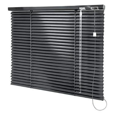 Imagem de Persiana Horizontal Cinza Chumbo - 2,20m larg x 1,20m alt - Alumínio 25mm - Persianet