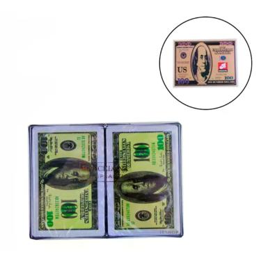 Imagem de Baralho De Plástico Poker Duplo Impermeável Dollar Original - N/D