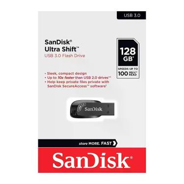 Imagem de Pendrive Sandisk 128gb Ultra Shift Usb 3.0 Sdcz410-128g-g46